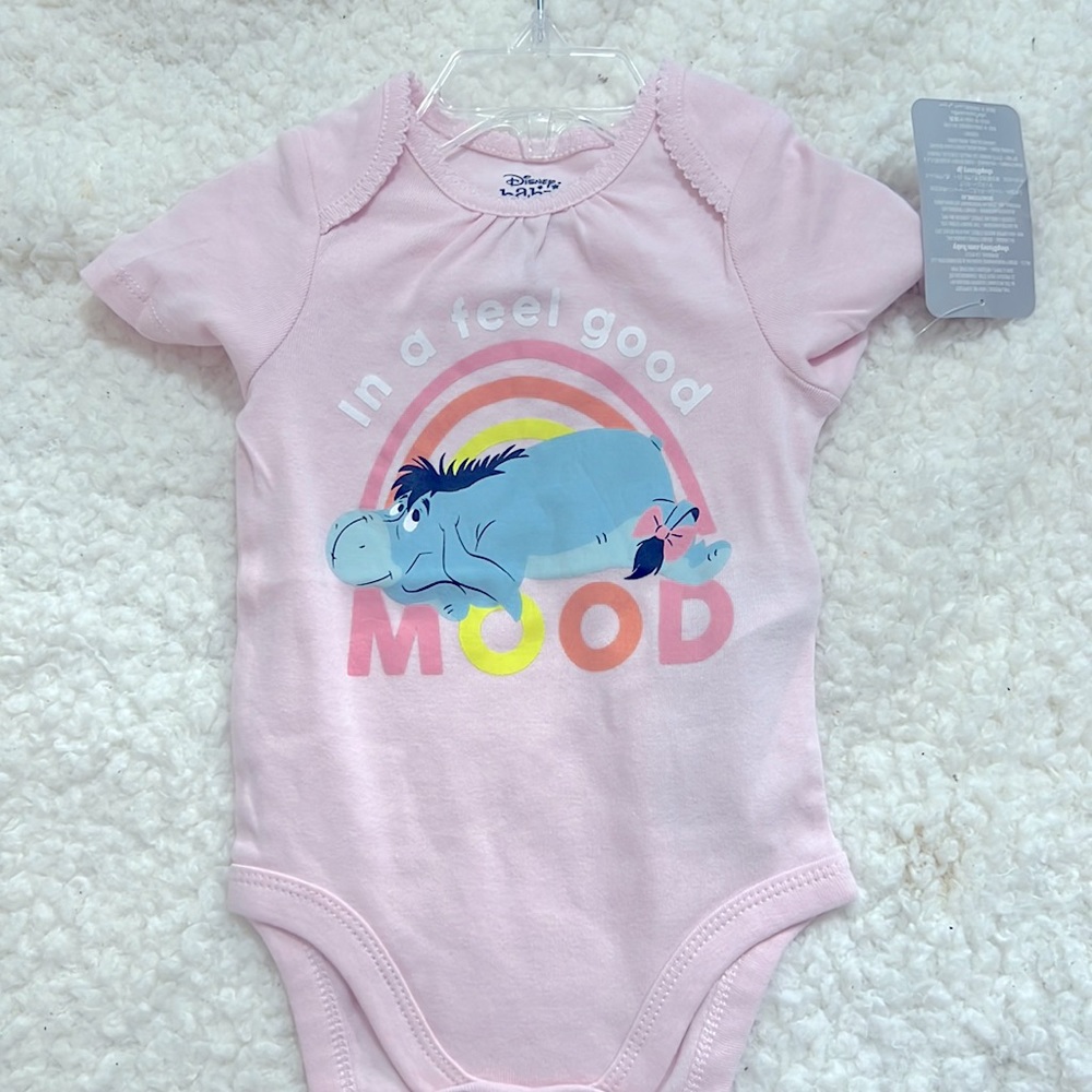 Pink Eeyore onesie